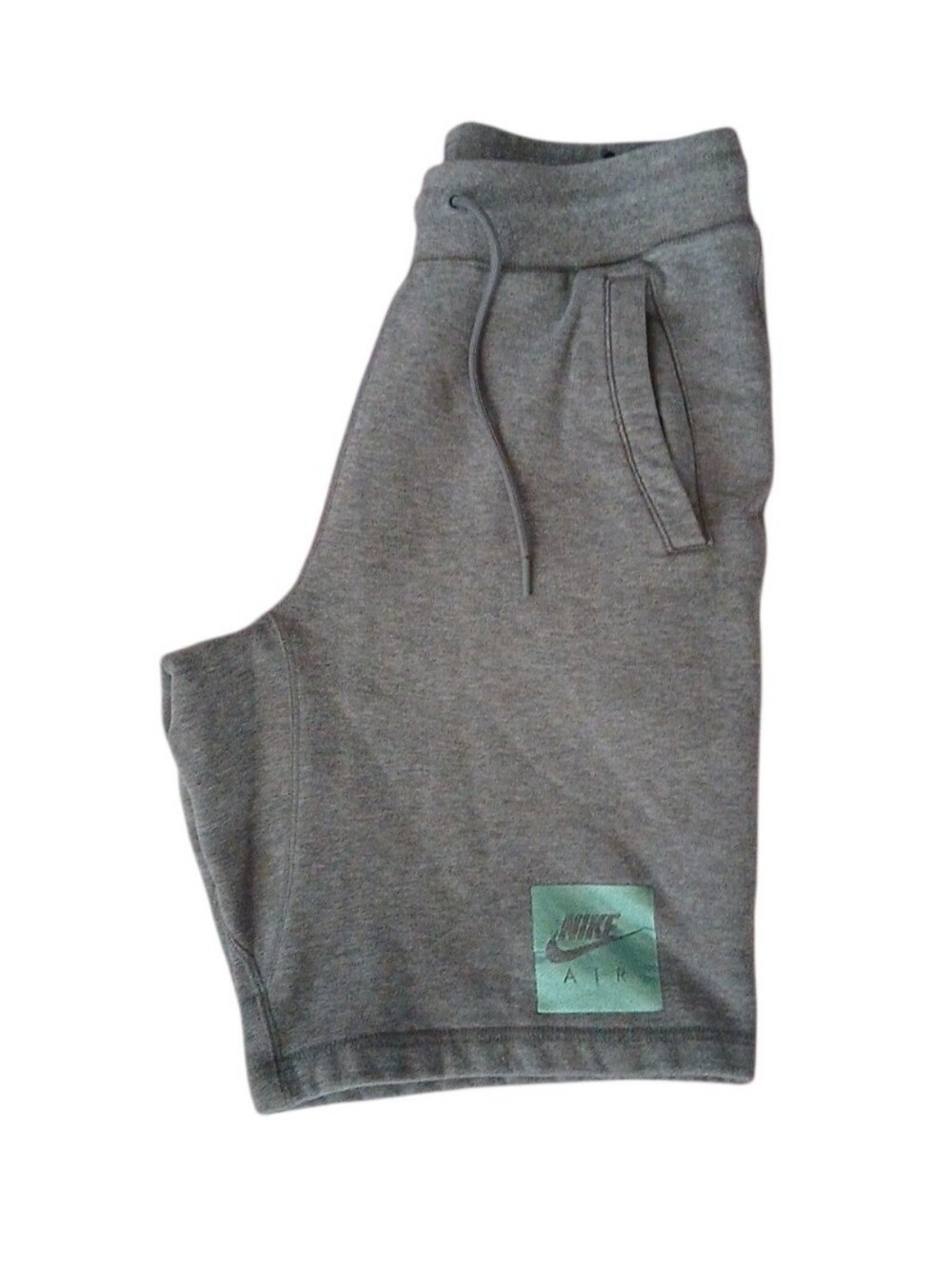 Nike‎ VTG Red Tag Nike Air Logo Grey Sweat Fleece Shorts Mens Small Pockets